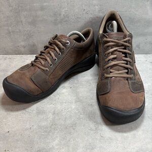 KEEN Austin Mens Size 11 Low Height Leather Oxford Hiking Shoes Chocolate Brown